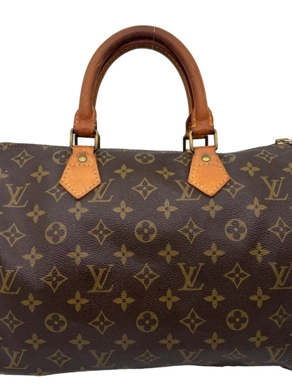 Louis Vuitton  Speedy 30 Monogram Canvas Satchel Bag Brown